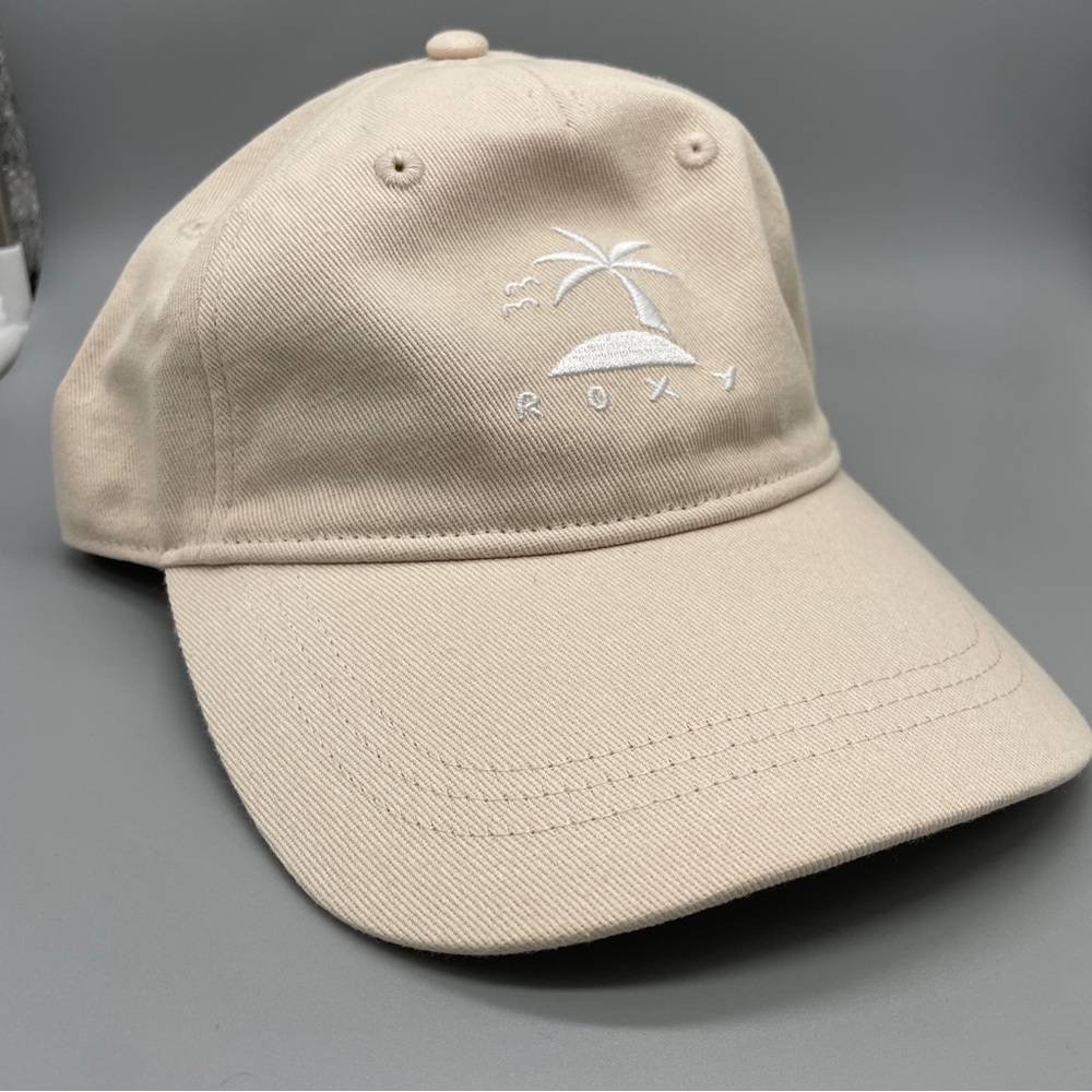 Roxy Tan Cap with Palm Embroidery